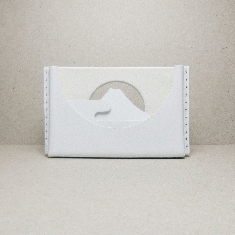 富士山系列 白色皮革卡套 - 证件套/卡套 - 真皮 