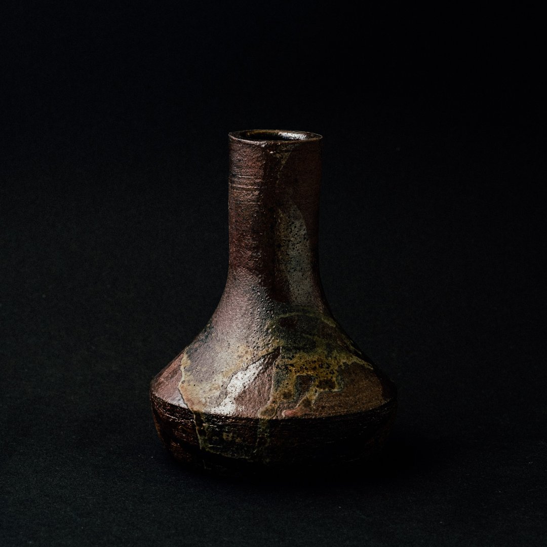 flame vase - 花瓶/陶器 - 陶 咖啡色