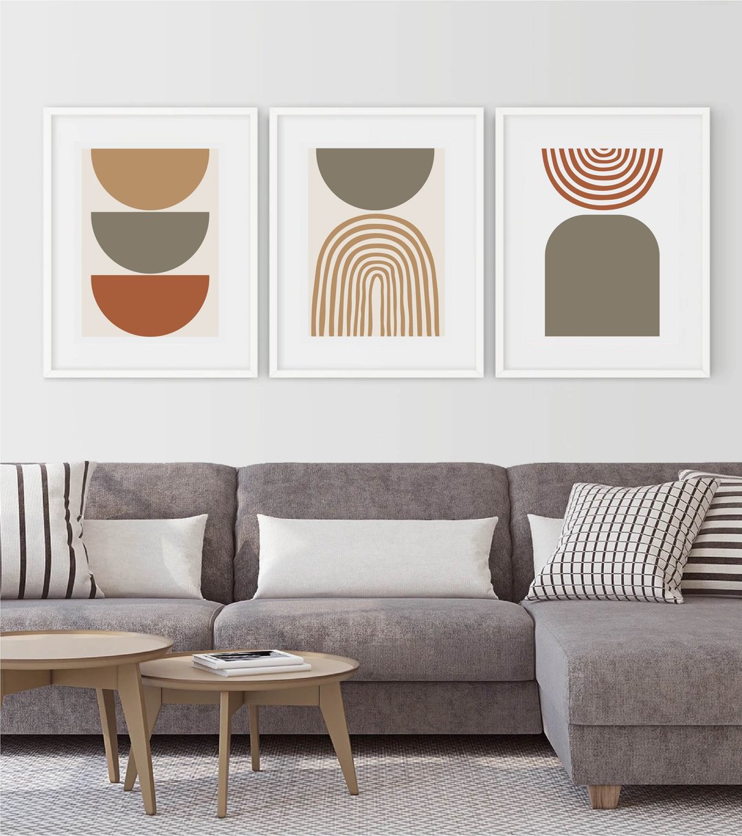 Electronic file, set of 3 posters, modern wall art, like Yanhui, pastel decor - 海报/装饰画/版画 - 其他材质 咖啡色