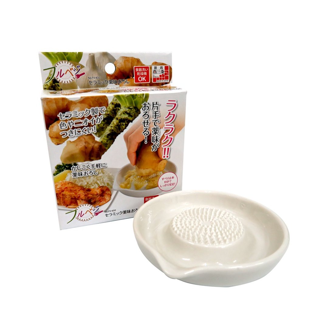 【日本下村工业Shimomura】陶瓷磨泥器小FV-650 - 厨房用具 - 瓷 白色