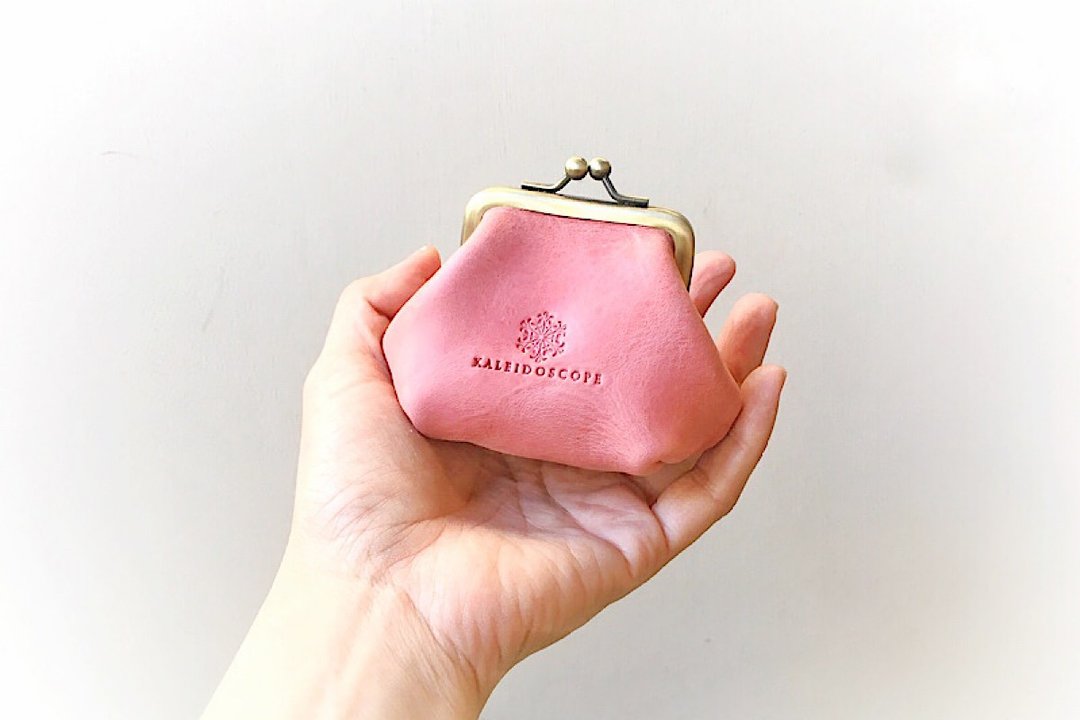 Himeji leather palm - 零钱包 - 真皮 粉红色