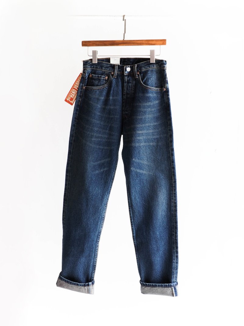 河水山 - levis 501XX 青森迷幻蓝之春 棉质丹宁古董直筒宽裤 - 男士长裤 - 棉．麻 蓝色