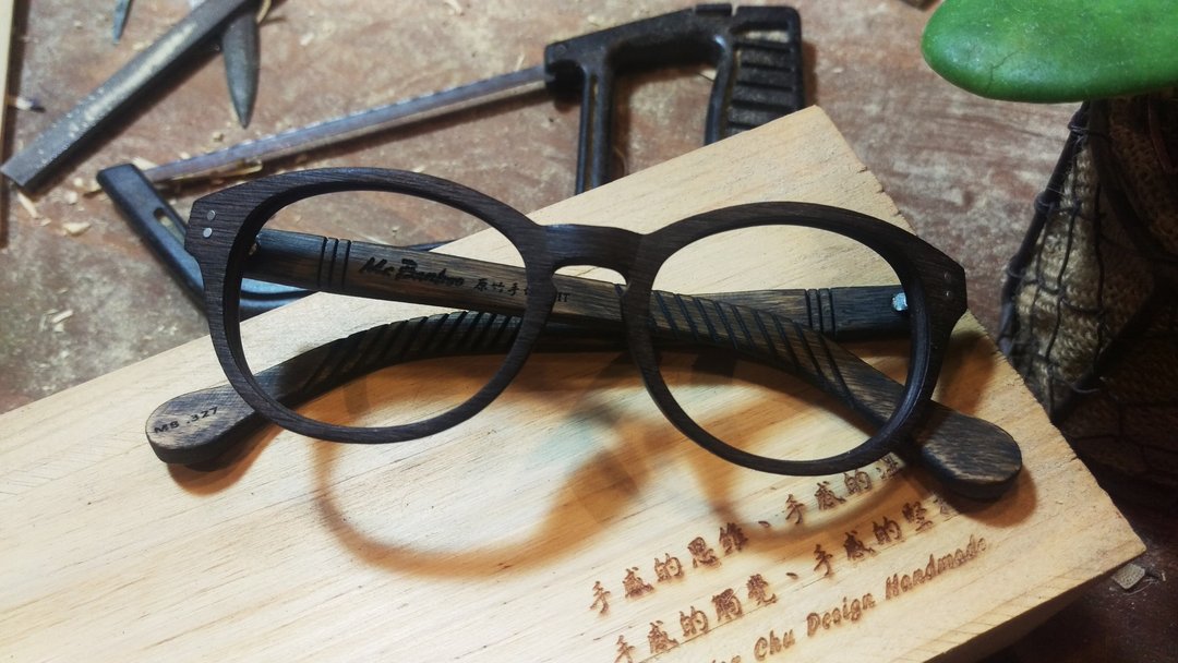 台湾手工眼镜【MB 复古】系列 ­独家专利 手感工艺美学­之行动艺术品 - 眼镜/眼镜框 - 竹 咖啡色