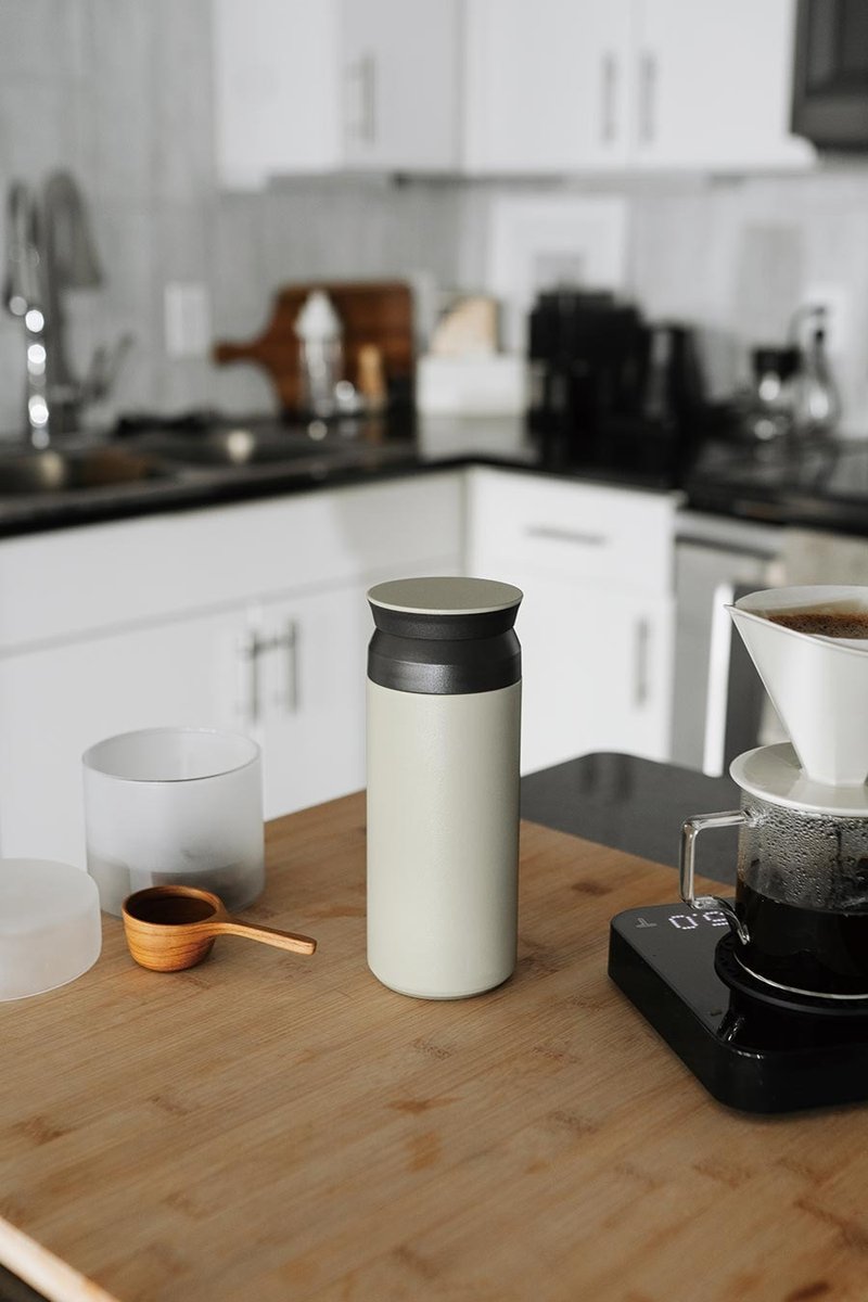 日本KINTO TRAVEL TUMBLER 随行保温瓶-象牙灰/共2款 - 保温瓶/保温杯 - 不锈钢 灰色