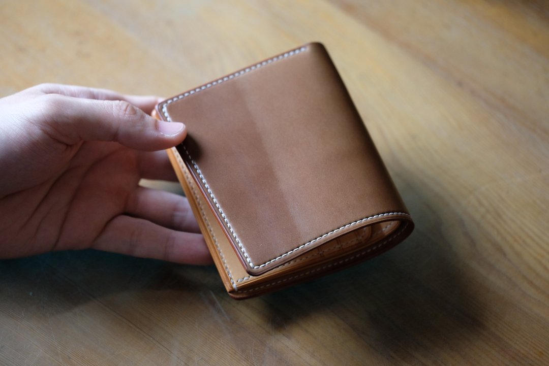 (现货) MILDY HANDS - SV01 马臀皮 短夹 Horween shell cordovan - 皮夹/钱包 - 真皮 咖啡色