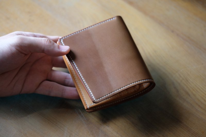 (现货) MILDY HANDS - SV01 马臀皮 短夹 Horween shell cordovan - 皮夹/钱包 - 真皮 咖啡色