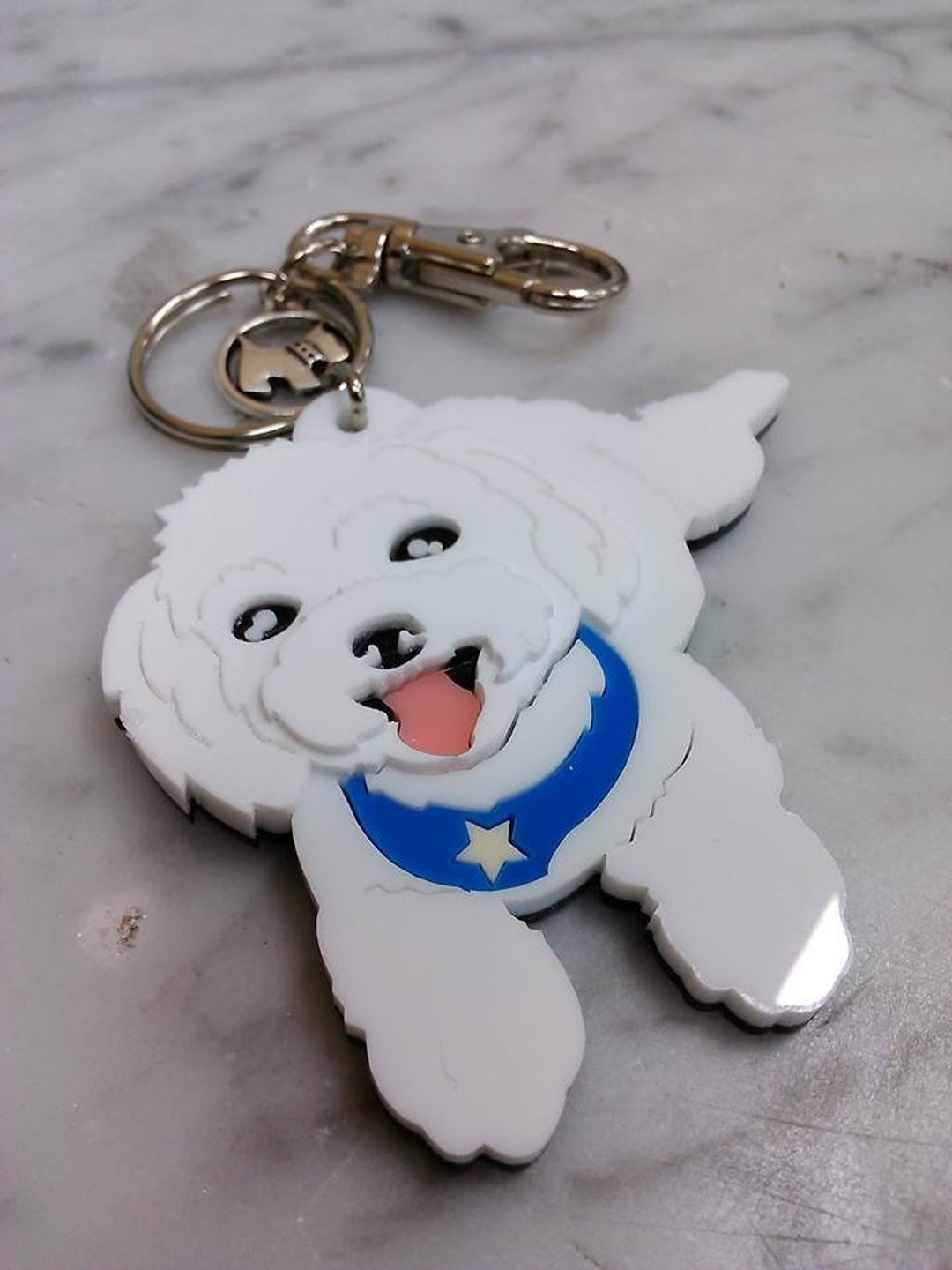 定制化,力克鸭♣彩色狗狗♣(定制化)专属精品钥匙圈/项链【马尔济斯篇】 - 项圈/牵绳 - 压克力 