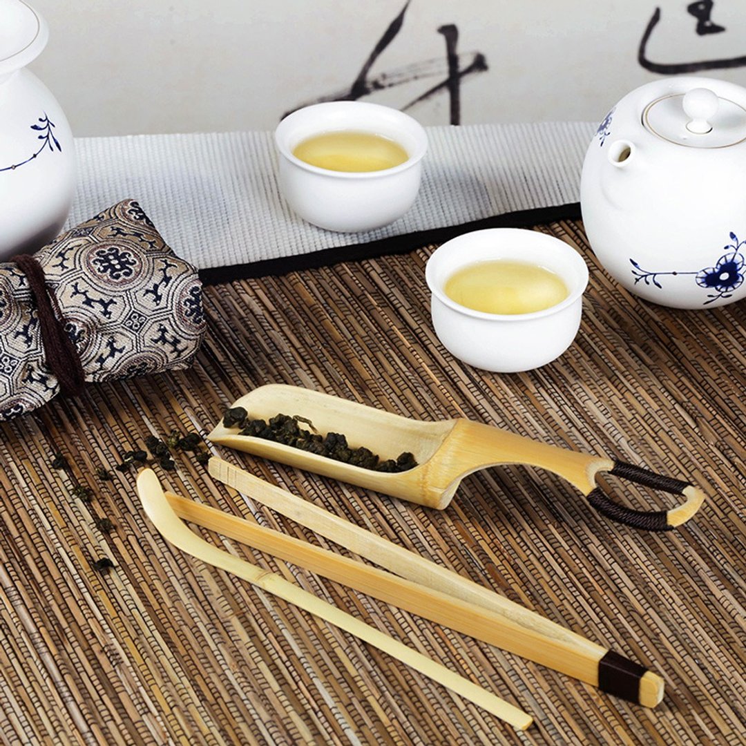 竹制茶道工具收纳包(3件式组) - 茶具/茶杯 - 木头 咖啡色