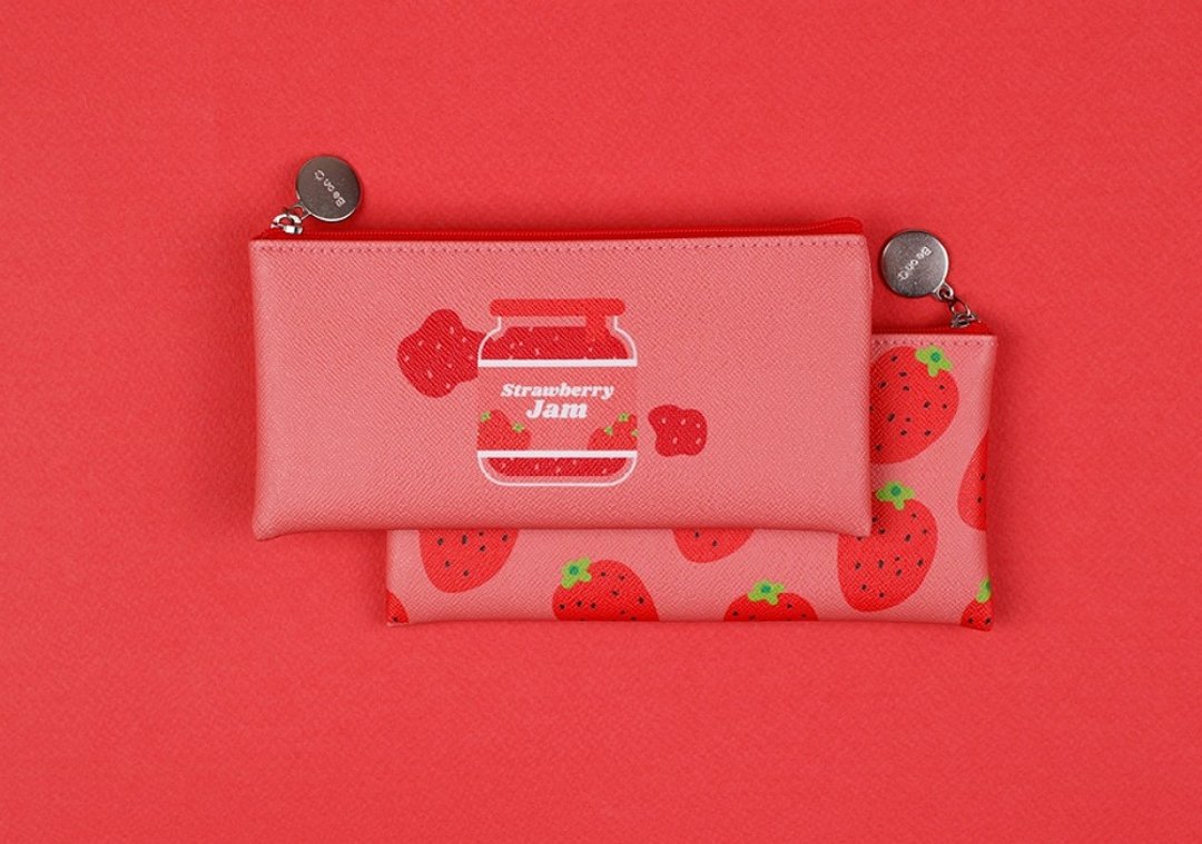 Pencil Case_Strawberry Jam - 铅笔盒/笔袋 - 其他材质 