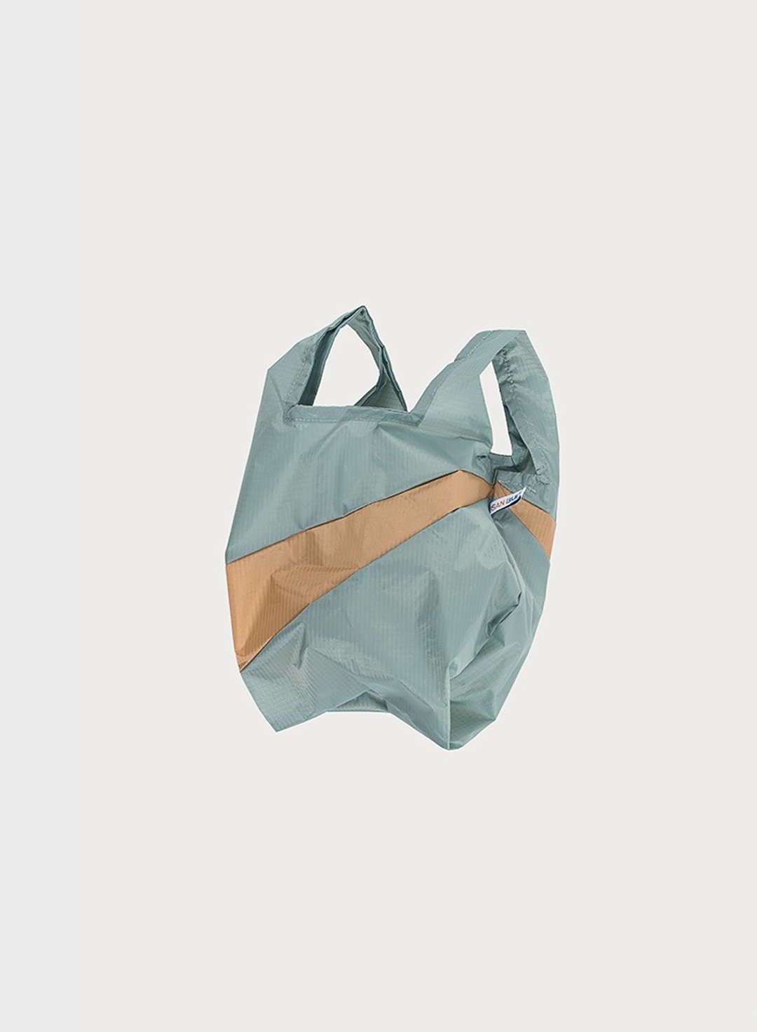 Shopping Bag, Grey & Camel, SMALL 防泼水轻量提袋 灰/焦糖 小 - 手提包/手提袋 - 尼龙 灰色