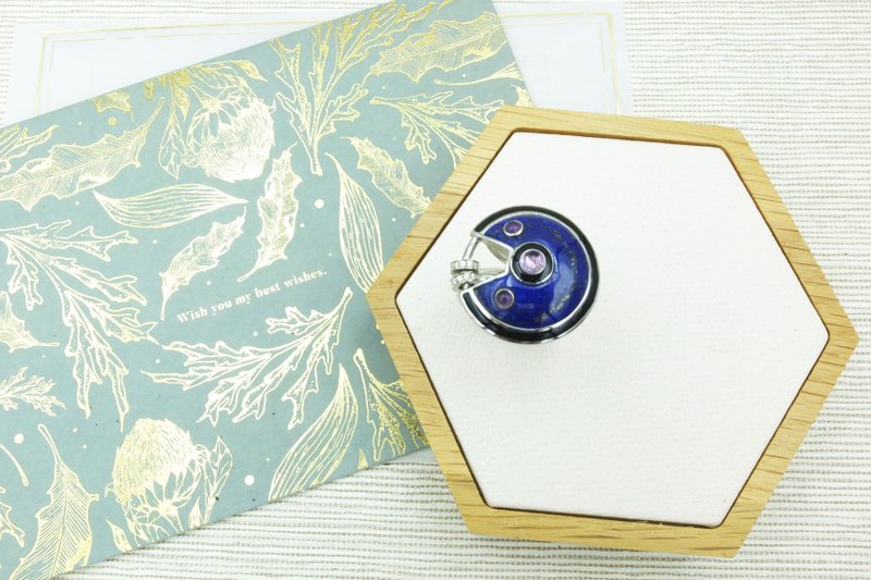 青金石幸运戒指 - 戒指 - 半宝石 蓝色