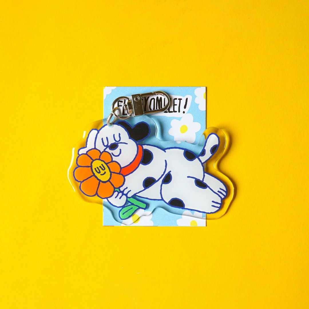 Fluffy Omelet - 钥匙圈 / PIN / PHONE GRIP - 瞌睡海蛞蝓 (SLEEPY MURE) - 吊饰 - 压克力 蓝色