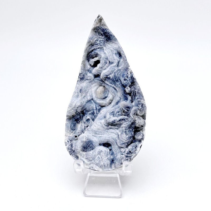 夜澄。矿石 风水摆件 招财 疗愈 净化 能量 l 缠丝玛瑙片 水滴 l - 摆饰 - 水晶 多色