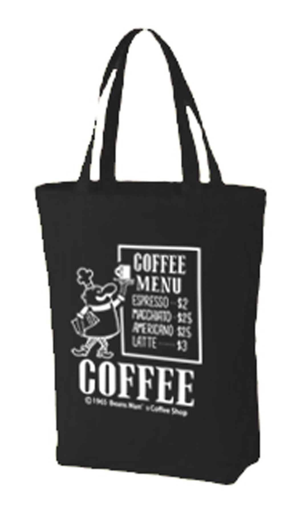 COFFEE SHOP tote bag M size of beans Man [order product] - 手提包/手提袋 - 棉 黑色