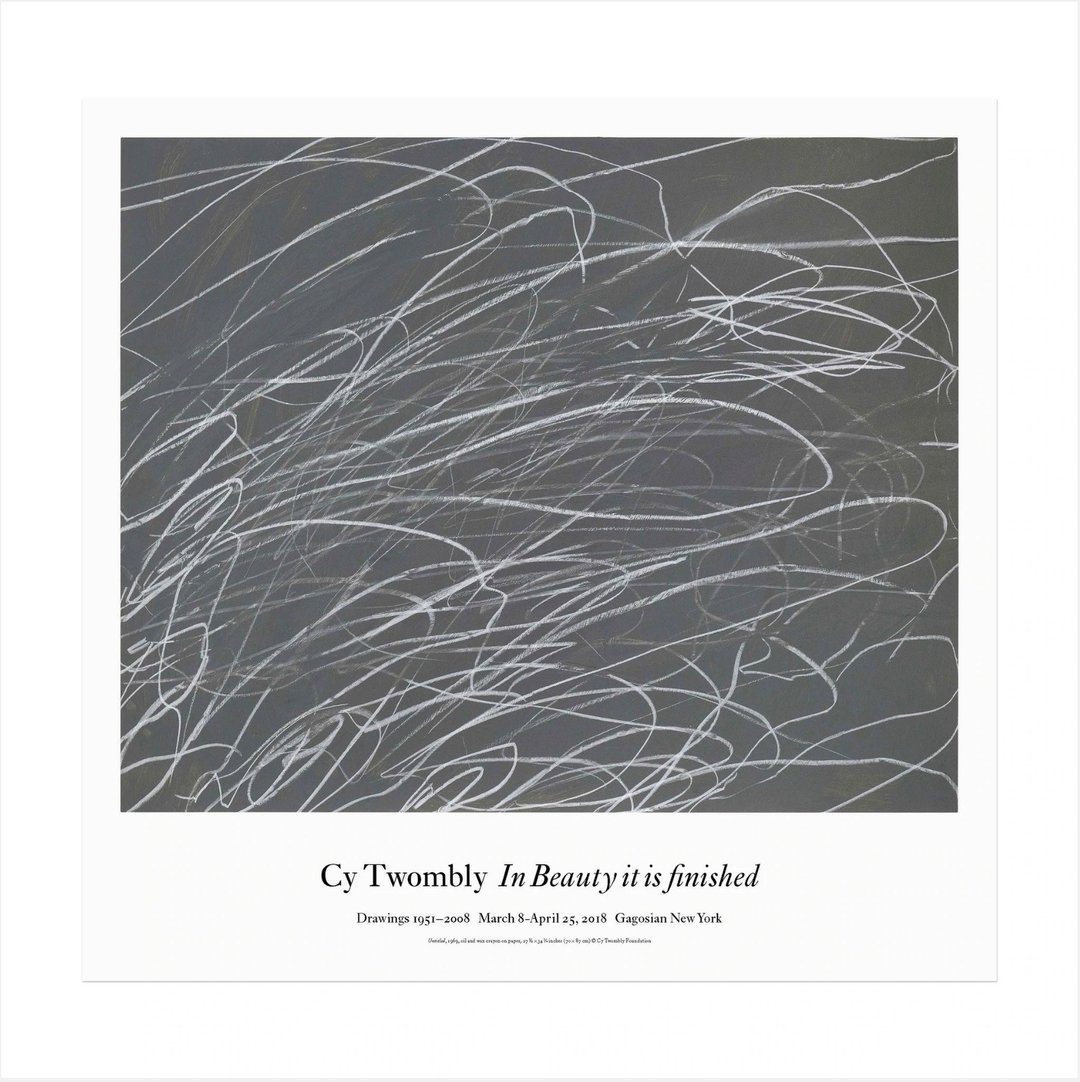 【原版海报】CY TWOMBLY. In Beauty it is finished - 海报/装饰画/版画 - 纸 