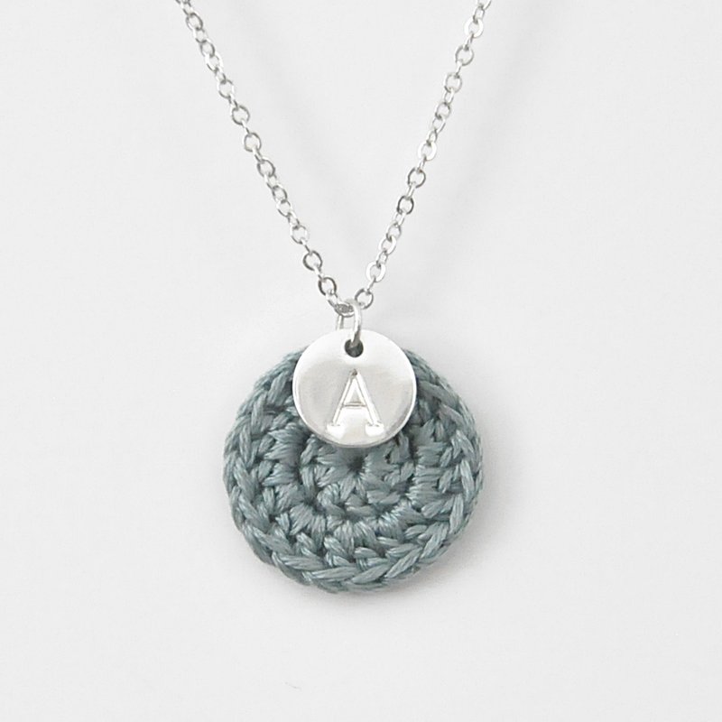【订制】你的专属 *幸福年轮* 项链 小圆圈 英文字母 温暖系列 - 项链 - 绣线 绿色