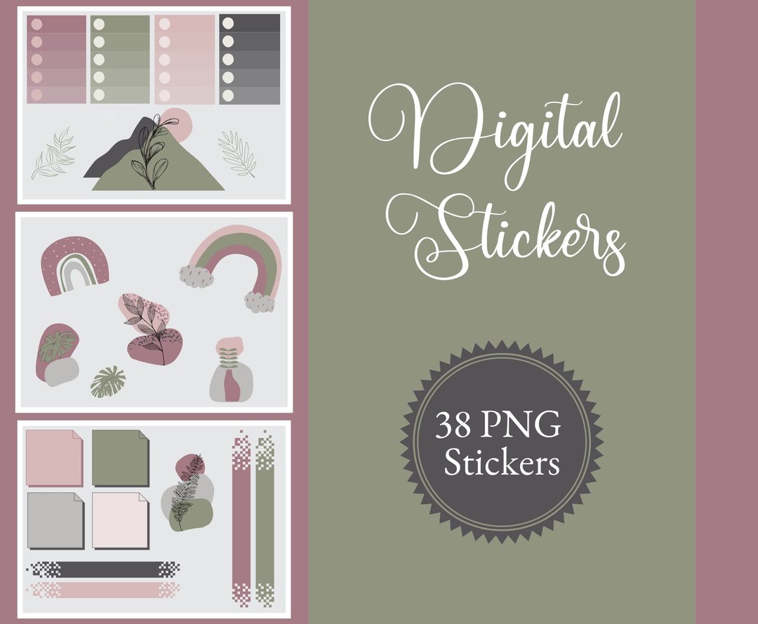 Digital Stickers - Digital Planner Stickers - Digital Stickers Goodnotes - 电子手帐及素材 - 其他材质 