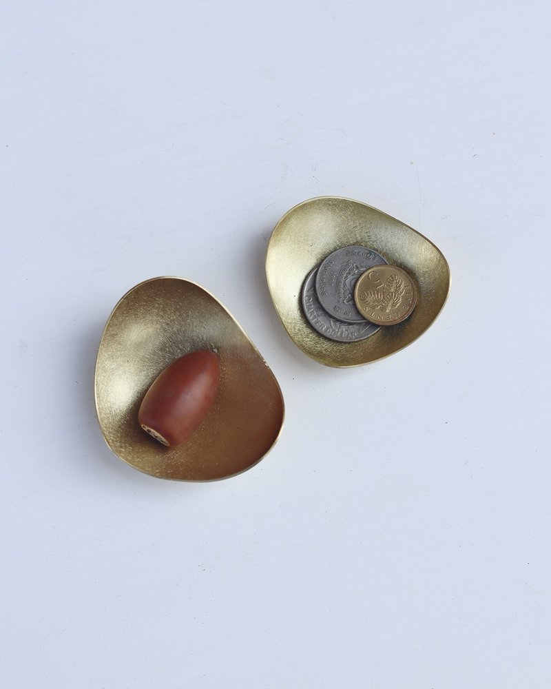 Stone mini 不一致 黄铜置物盘 小盘 两入组 - 摆饰 - 铜/黄铜 金色