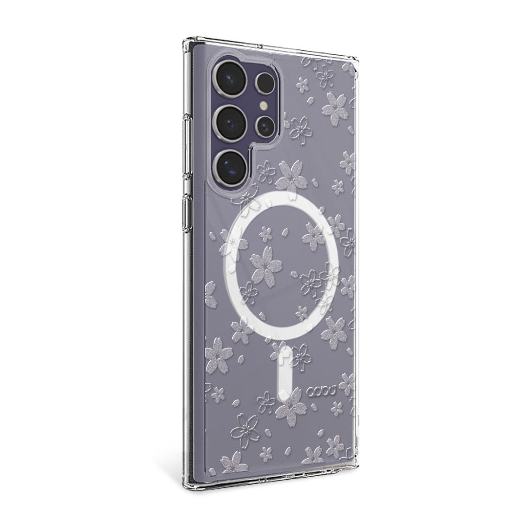 Samsung S26/S25/S24/S23 浮雕感轻薄军规防摔磁吸手机壳-Sakura - 手机壳/手机套 - 其他材质 多色