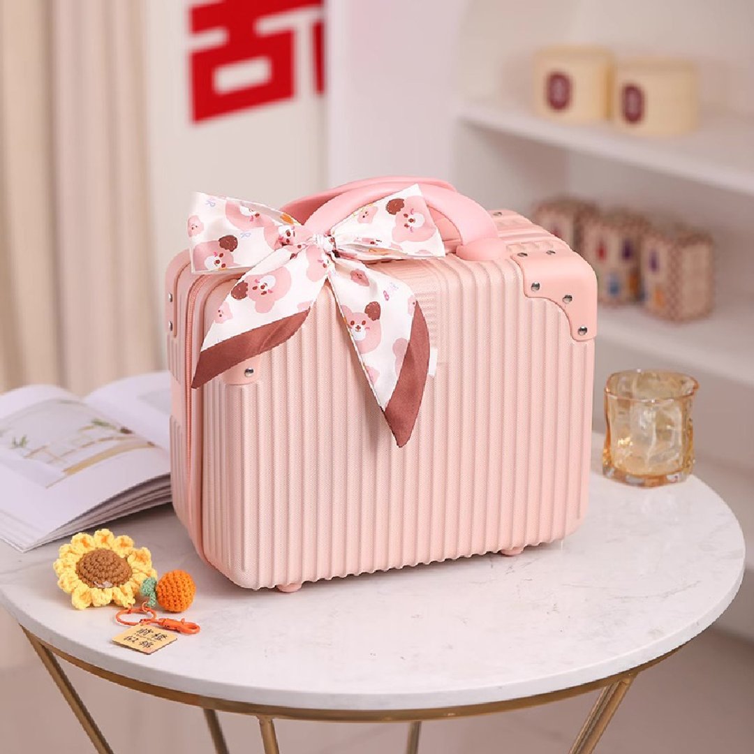 粉红迷你手提行李箱  含丝巾 - 行李箱/行李箱保护套 - 纸 粉红色