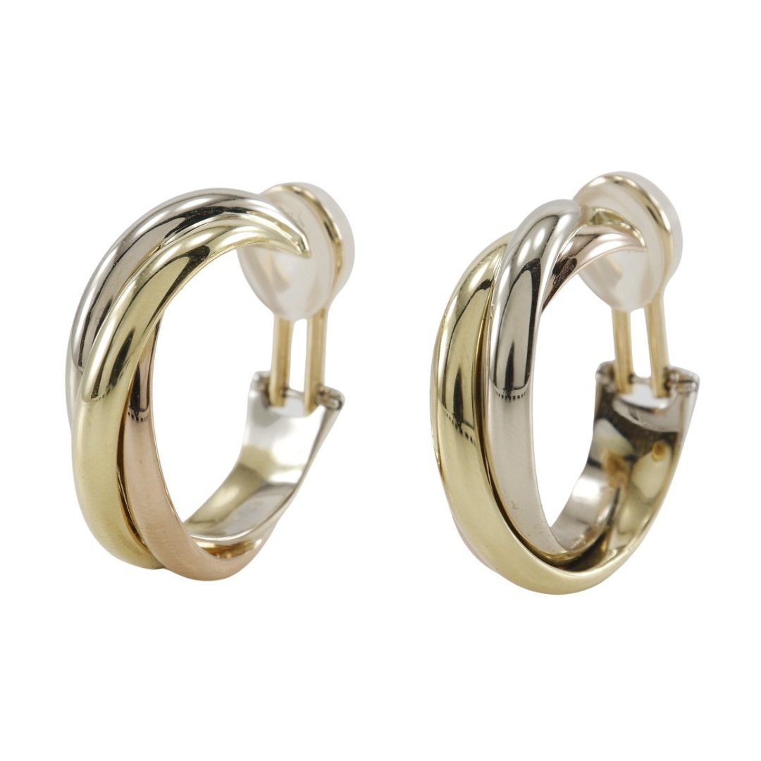 【日本直送】卡地亚 CARTIER Trinity 耳环 三环 Loop 18K 黄金 (黄K金 x 玫瑰金 x 白K金) 约 20.1g 女仕【二手】 - 耳环/耳夹 - 贵金属 金色
