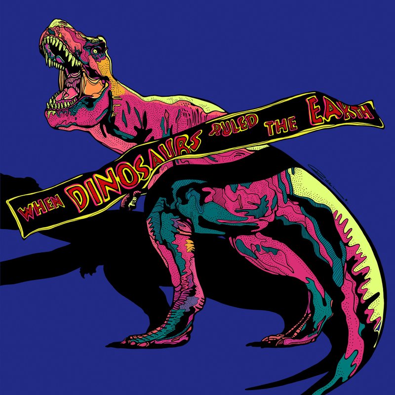 暴龙经典 侏罗纪公园的经典之作 - 高品质画作印刷 - 卡片/明信片 - 纸 