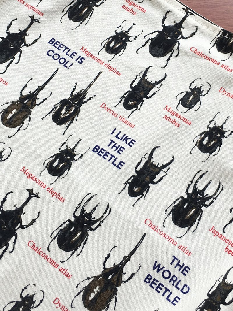 Beetles!率性手提袋 - 侧背包/斜挎包 - 棉．麻 黑色