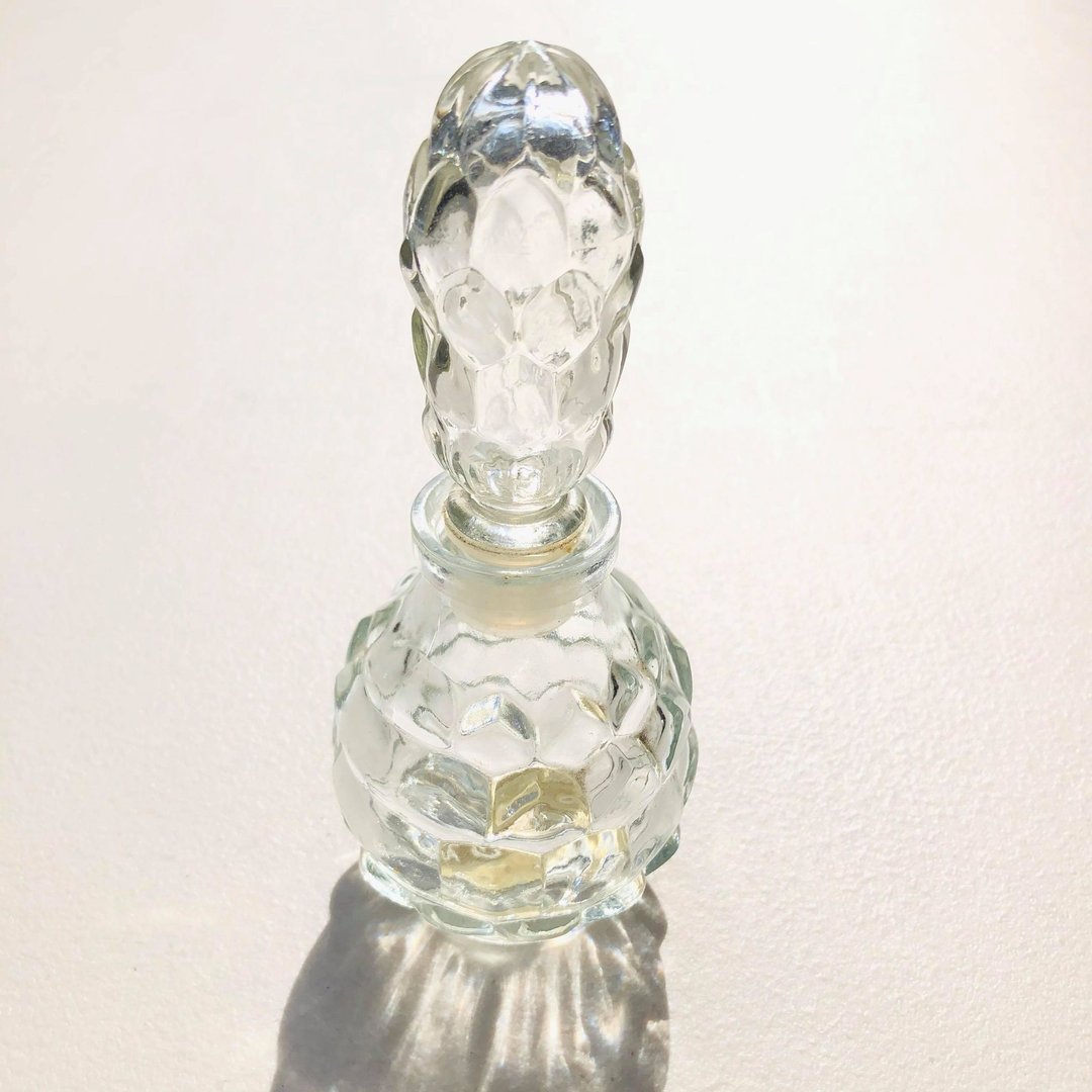 美国老物  AVON ROSES ROSES透明菱格纹造型香水瓶容器 - 香薰/精油/线香 - 玻璃 透明