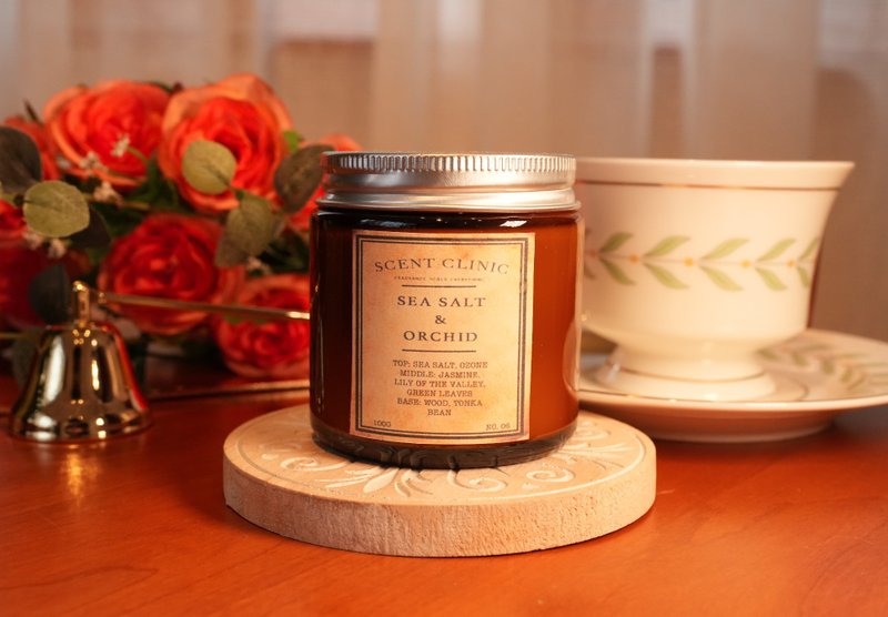 No.6 Sea Salt & Orchid 海盐与兰花 大豆蜡 香薰蜡烛 - 蜡烛/烛台 - 蜡 咖啡色