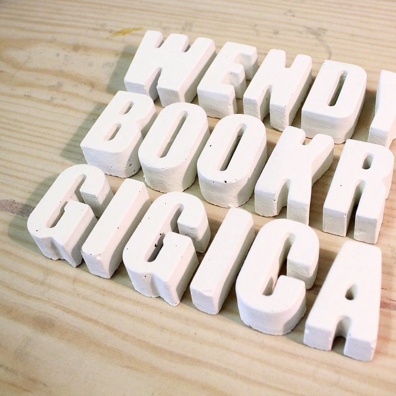 纯白水泥字母/工业风/摆饰 - 摆饰 - 水泥 白色