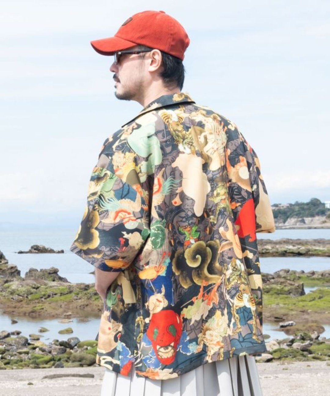 【热门预购】百鬼夜行满版浮世绘oversize衬衫(3色)7CQ-5208 - 男装衬衫 - 其他材质 