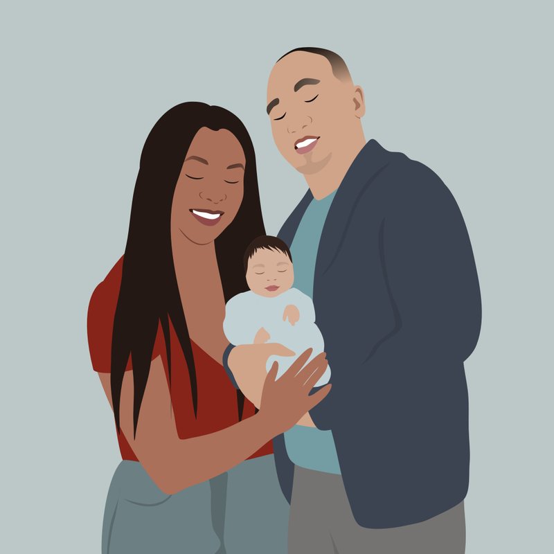 定制肖像画电子档/写实简约风格 - 订制画像 - 其他材质 