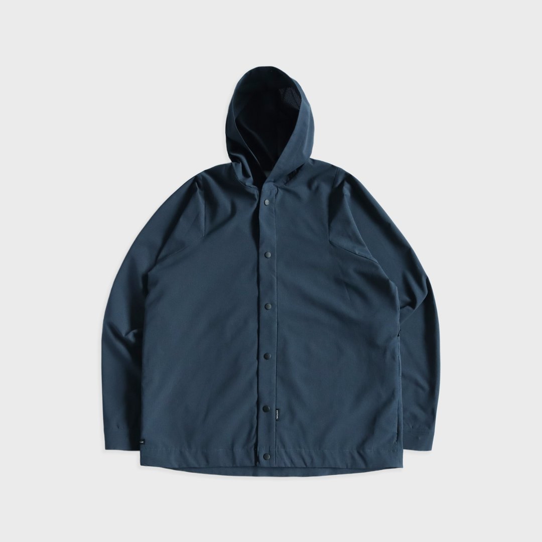 DYCTEAM - See-through Hooded Jacket (dark blue) - 男装外套 - 其他材质 蓝色
