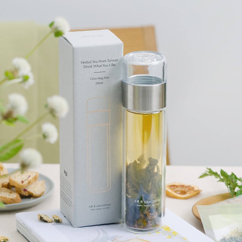 【轻巧好携带】联名丹麦品牌 | 双层玻璃轻巧瓶 200ml - 水瓶/水壶 - 玻璃 透明