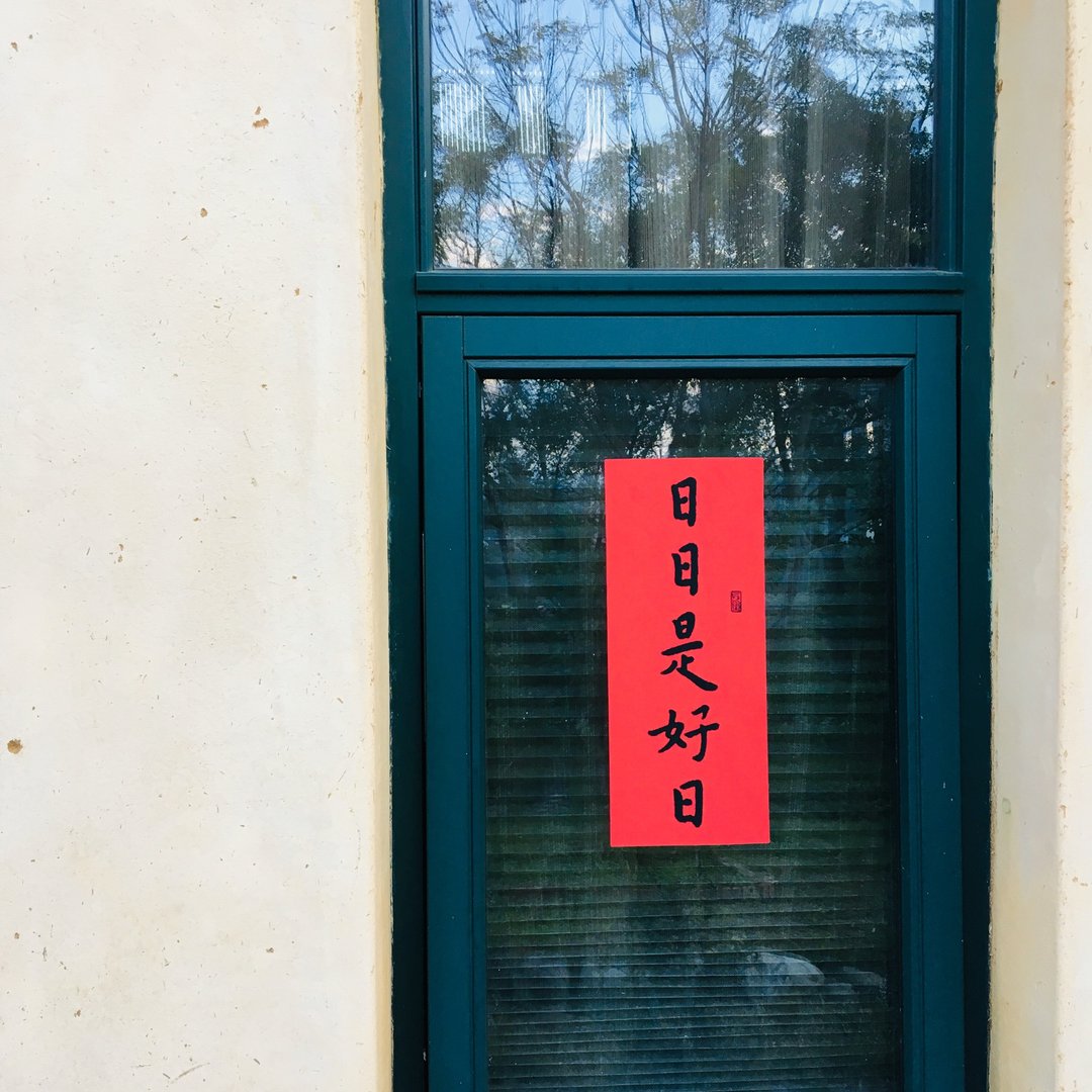 硅胶无痕窗贴 直式春联-日日是好日 - 红包/春联 - 硅胶 红色