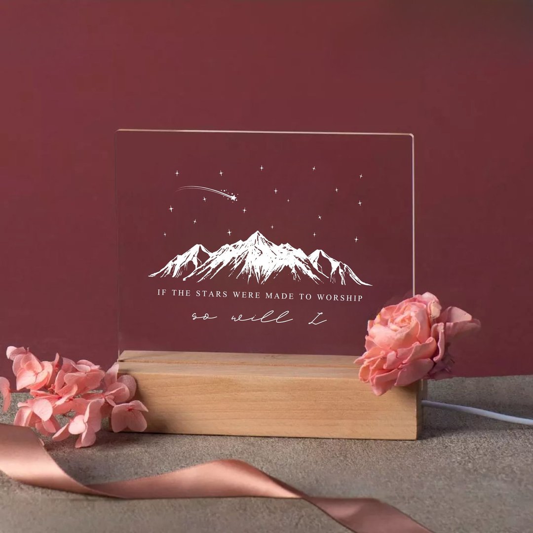 Stars Made To Worship 恩典之光 圣经经文 LED 灯 经文礼物 - 灯具/灯饰 - 压克力 卡其色