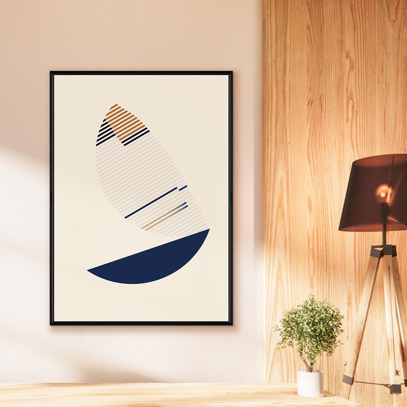 界线III - 几何抽象挂画/侘寂风/居家摆设/入厝礼/卧室挂画/极简 - 海报/装饰画/版画 - 棉．麻 多色