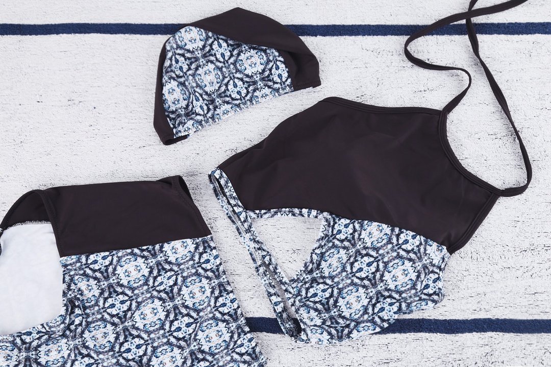COMBO SET Tear Diamond set and and Hidden Gems Cap in black/print - 女装泳衣/比基尼 - 其他材质 黑色