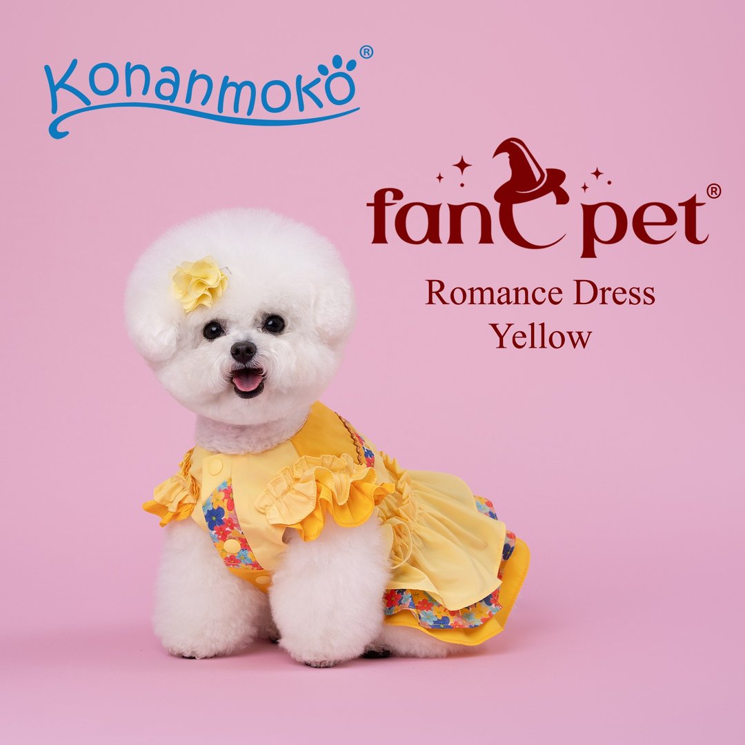 Konanmoko x fanCpet 黄色浪漫裙 - 衣/帽 - 聚酯纤维 