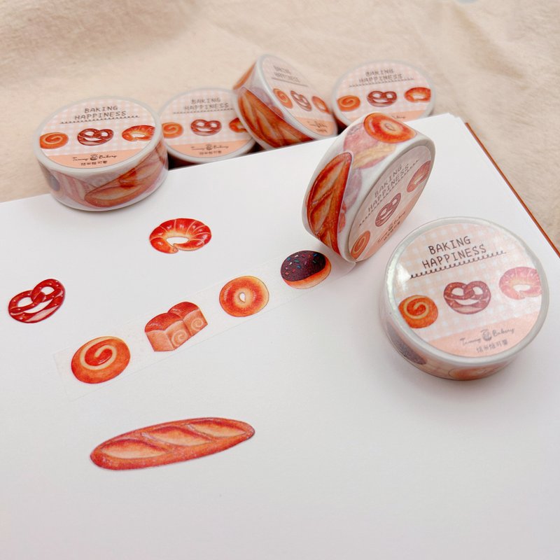 手绘面包 和纸胶带 | 15 款面包 手帐好伙伴 - 纸胶带 - 纸 多色
