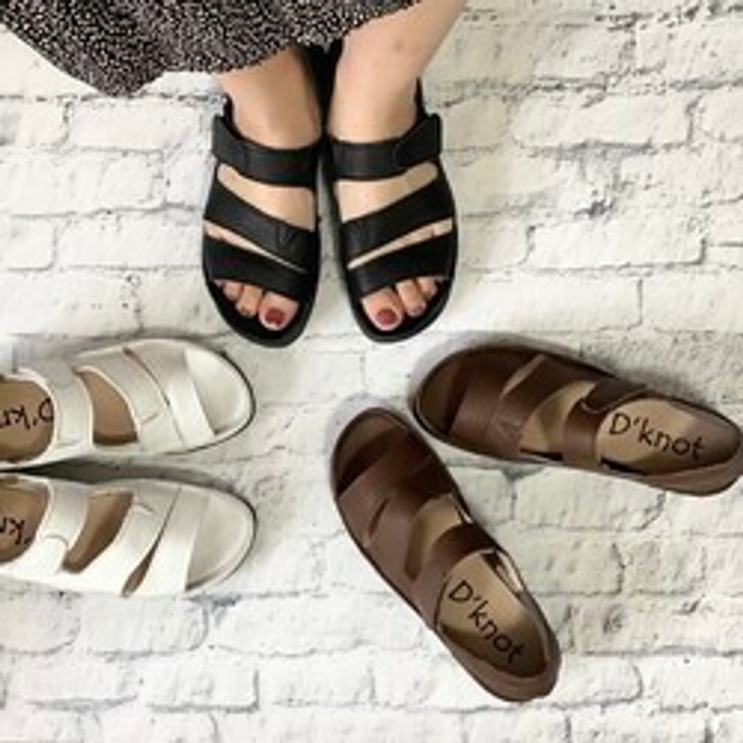 New stress-free bag sewing method cowhide open toe sandals 2130 - 女款休闲鞋 - 真皮 