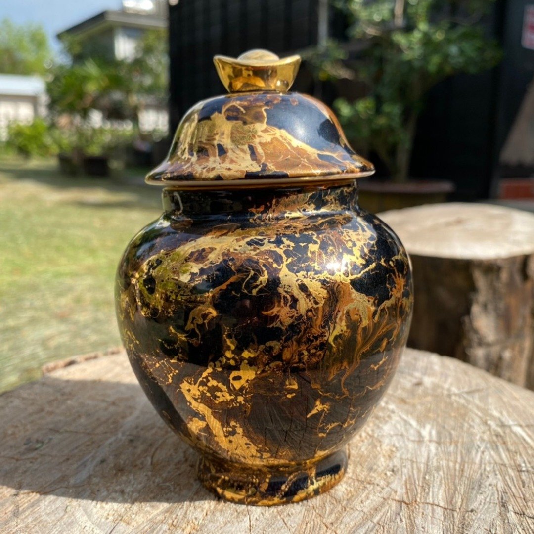 黑曜金系列-茶仓 - 茶具/茶杯 - 瓷 