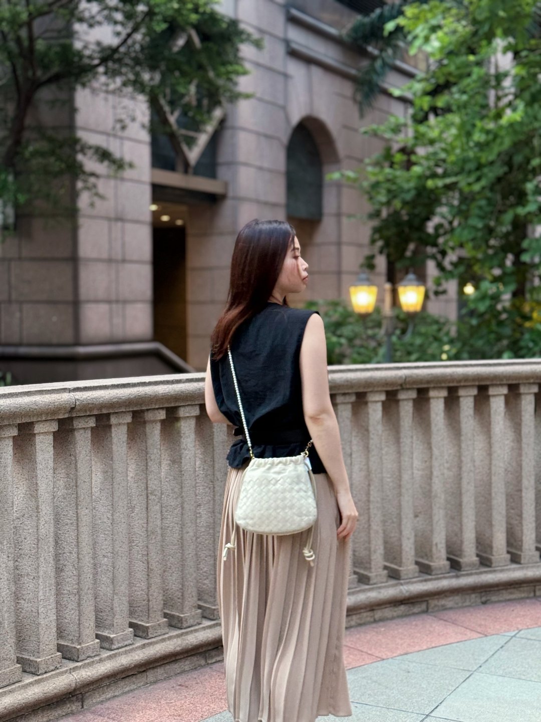 中古 Bottega Veneta BV 饺子包 斜背包 - 侧背包/斜挎包 - 真皮 白色