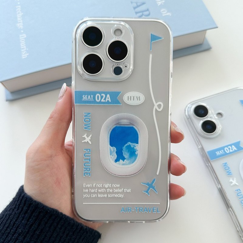 iPhone Galaxy 透明手机壳具有防摔防刮功能 - 手机壳/手机套 - 塑料 多色