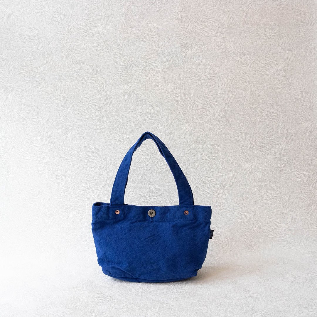 Boat Shaped Tote Bag S [Ruri] (VC-7S) - 手提包/手提袋 - 棉 蓝色