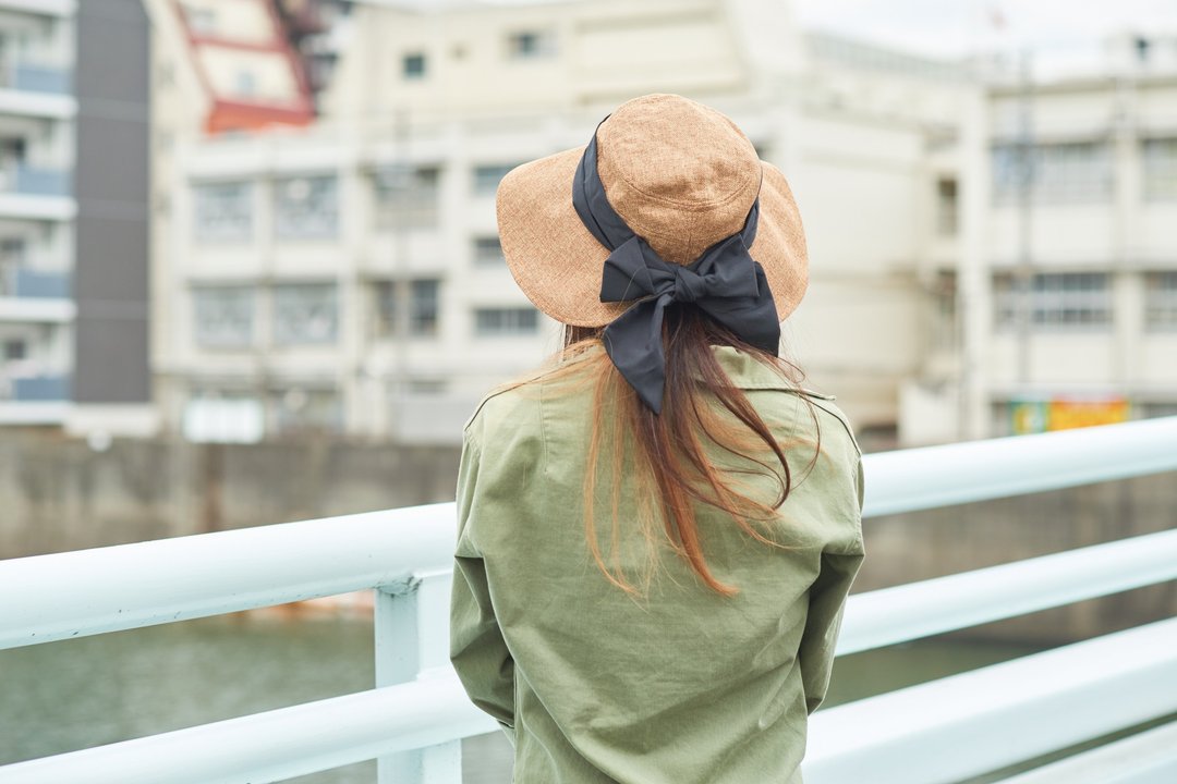 Burlap Mesh Summer Sun Hat for Women Japanese Design - 帽子 - 聚酯纤维 咖啡色