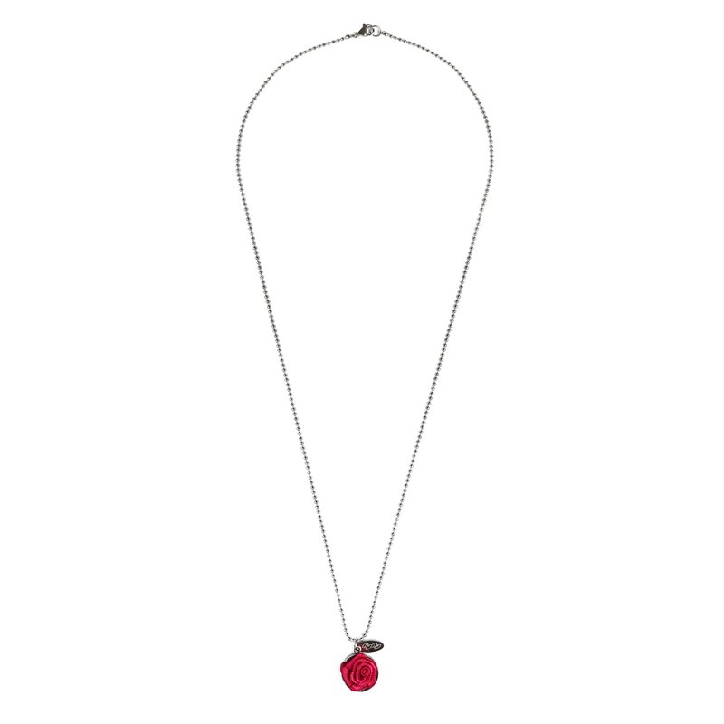 KDNP Rosie Pop Necklace Mini - 项链 - 不锈钢 红色