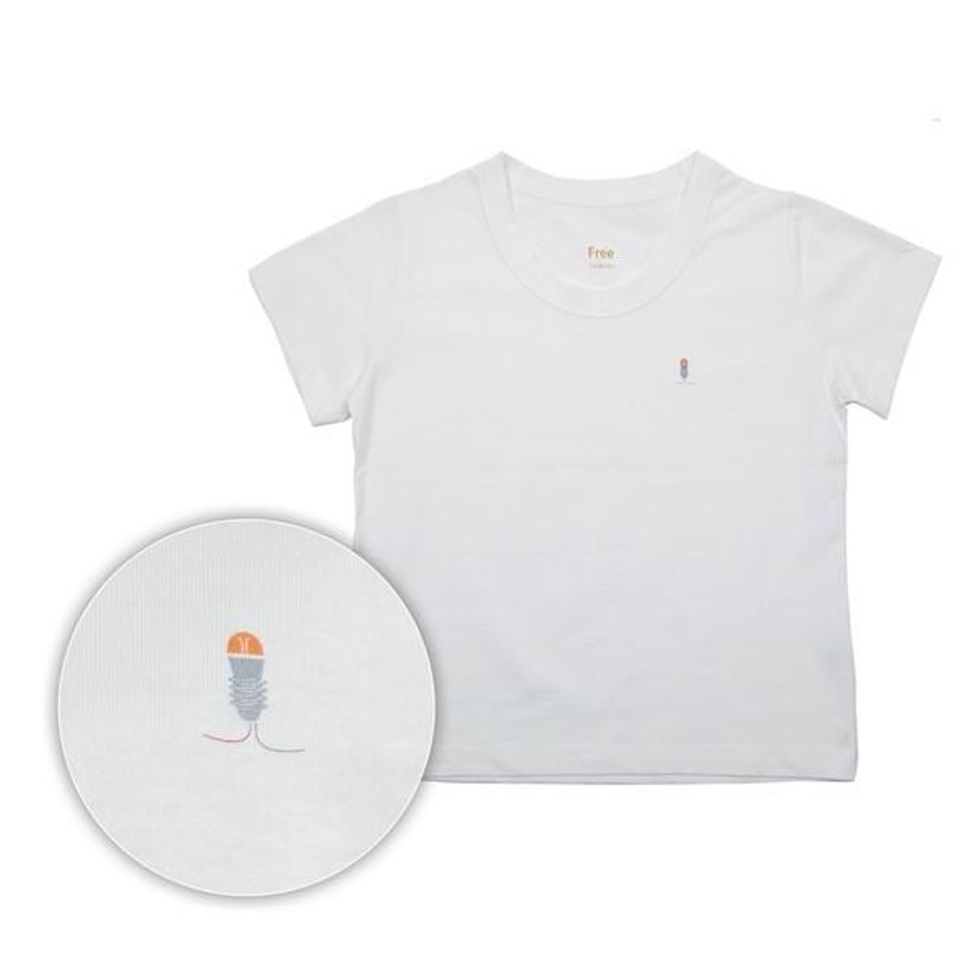 Original from the Sur ☆ body. Souvenirs / presents. Women's bean lightbulb illustration T-shirt Tcollector - 女装 T 恤 - 棉 