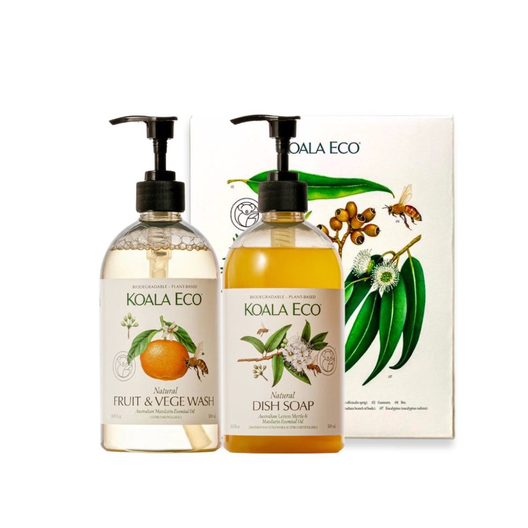 限量款 | 澳洲科菈KOALA ECO  安心饮食清洁二入礼盒 - 碗盘清洁 - 精油 绿色