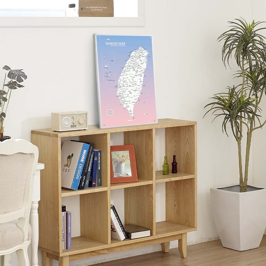 台湾地图 - 订制磁吸系列海报 - 石英粉 (定制化礼物)-IKEA 留言板款 - 海报/装饰画/版画 - 纸 粉红色